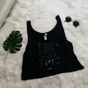 Black Insomniac Crop Top